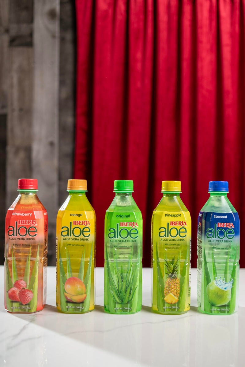 Iberia Aloe Vera Drink with Pure Aloe Pulp, Variety, (Pack of 8) 2 x Original, 2 x Mango, 2 x Pineapple, 2 x Strawberry - Image 3